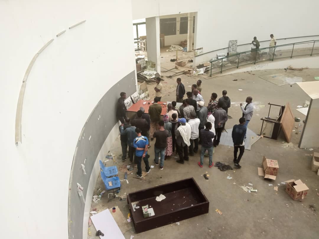 Community members visit the museum, after ENDF soldiers left.